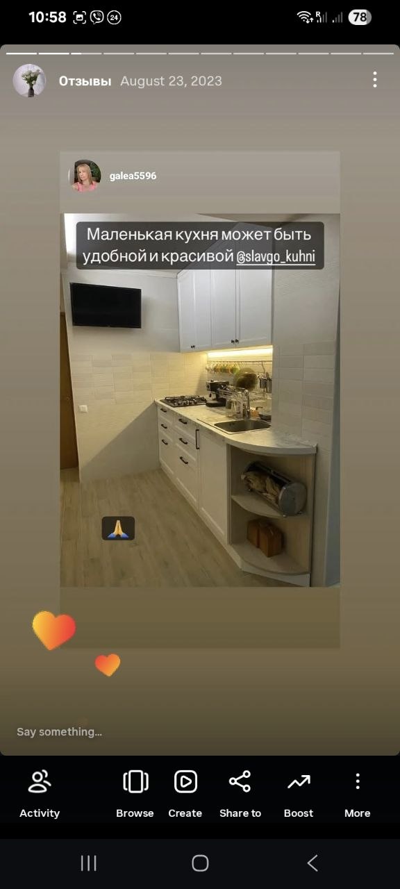 Отзыв о кухне на заказ Slavgo Кишинёв